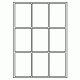 438 - Label Size 64mm x 93mm - 9 labels per sheet